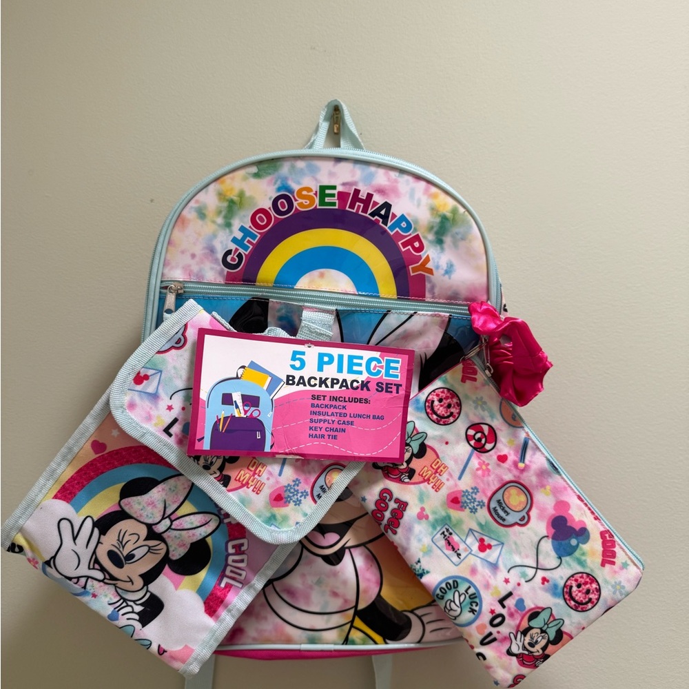 Colorful 5-Piece Backpack Set